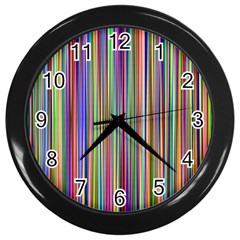 Striped-stripes-abstract-geometric Wall Clock (Black)