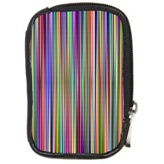 Striped-stripes-abstract-geometric Compact Camera Leather Case