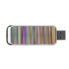 Striped-stripes-abstract-geometric Portable Usb Flash (one Side) by Amaryn4rt