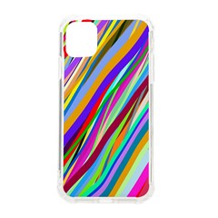 Multi-color Tangled Ribbons Background Wallpaper Iphone 11 Tpu Uv Print Case by Amaryn4rt