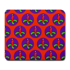 Christmas Candles Seamless Pattern Large Mousepad by Amaryn4rt