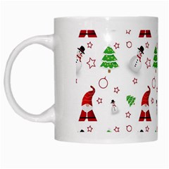 Santa Claus Snowman Christmas Xmas White Mug by Amaryn4rt