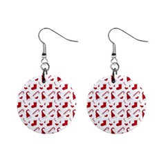 Christmas Template Advent Cap Mini Button Earrings by Amaryn4rt