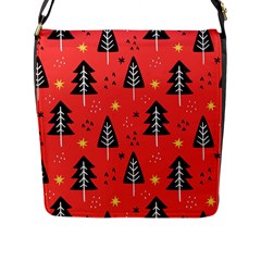 Christmas Christmas Tree Pattern Flap Closure Messenger Bag (l) by Amaryn4rt