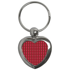 Snowflake Christmas Tree Pattern Key Chain (heart) by Amaryn4rt