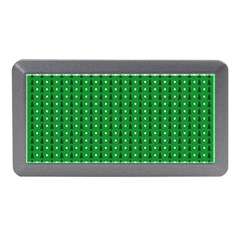 Green Christmas Tree Pattern Background Memory Card Reader (mini) by Amaryn4rt