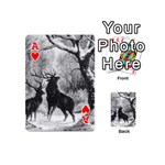 Stag-deer-forest-winter-christmas Playing Cards 54 Designs (Mini) Front - HeartA