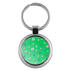 Snowflakes-winter-christmas-overlay Key Chain (round) by Amaryn4rt