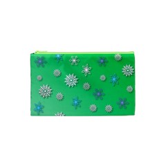 Snowflakes-winter-christmas-overlay Cosmetic Bag (xs) by Amaryn4rt