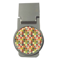 Pattern-christmas-patterns Money Clips (round)  by Amaryn4rt