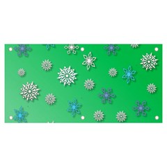 Snowflakes-winter-christmas-overlay Banner And Sign 6  X 3  by Amaryn4rt
