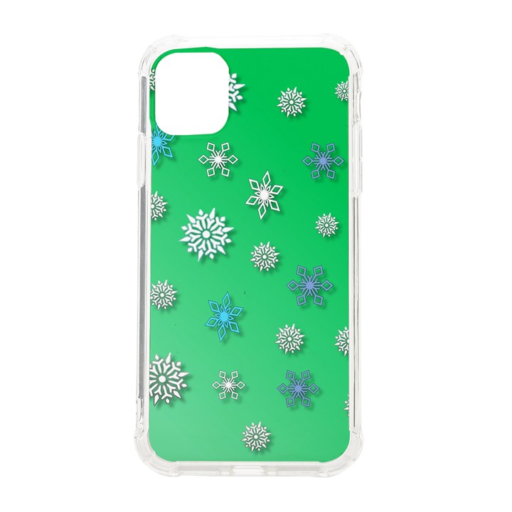 Snowflakes-winter-christmas-overlay iPhone 11 TPU UV Print Case