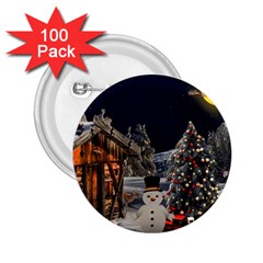 Christmas-landscape 2 25  Buttons (100 Pack)  by Amaryn4rt