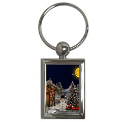 Christmas-landscape Key Chain (rectangle) by Amaryn4rt