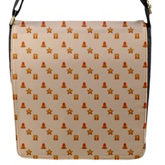 Christmas-wrapping-paper Flap Closure Messenger Bag (s)