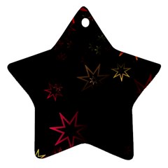 Christmas-background-motif-star Ornament (star) by Amaryn4rt