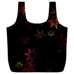 Christmas-background-motif-star Full Print Recycle Bag (xl) by Amaryn4rt