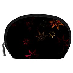 Christmas-background-motif-star Accessory Pouch (large) by Amaryn4rt