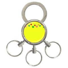 Christmas-bowls-garland-decoration 3-ring Key Chain by Amaryn4rt