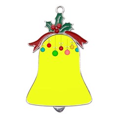 Christmas-bowls-garland-decoration Metal Holly Leaf Bell Ornament by Amaryn4rt