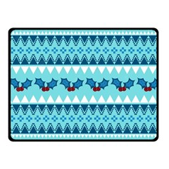Blue Christmas Vintage Ethnic Seamless Pattern Fleece Blanket (small) by Amaryn4rt