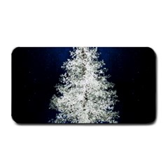 Tree Pine White Starlight Night Winter Christmas Medium Bar Mat by Amaryn4rt