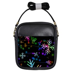 Snowflakes Snow Winter Christmas Girls Sling Bag by Amaryn4rt