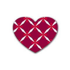 Christmas-background-wallpaper Rubber Heart Coaster (4 pack)