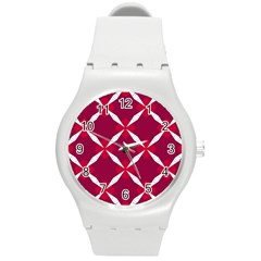 Christmas-background-wallpaper Round Plastic Sport Watch (M)