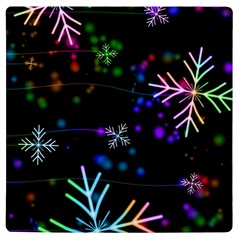 Snowflakes Snow Winter Christmas Uv Print Square Tile Coaster  by Amaryn4rt