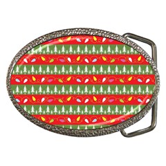 Christmas-papers-red-and-green Belt Buckles by Amaryn4rt