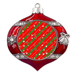 Christmas-paper-star-texture     - Metal Snowflake And Bell Red Ornament by Amaryn4rt