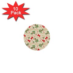 Christmas-paper-scrapbooking-- 1  Mini Buttons (10 Pack)  by Amaryn4rt