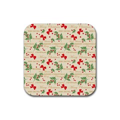 Christmas-paper-scrapbooking-- Rubber Coaster (Square)