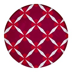 Christmas-background-wallpaper Round Glass Fridge Magnet (4 pack)