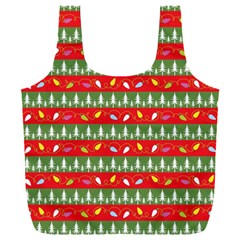 Christmas-papers-red-and-green Full Print Recycle Bag (xxxl) by Amaryn4rt