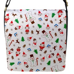 Christmas Shading Pattern Flap Closure Messenger Bag (s)