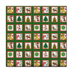 Christmas-paper-christmas-pattern Tile Coaster