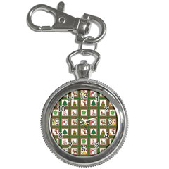 Christmas-paper-christmas-pattern Key Chain Watches