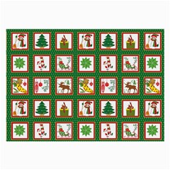 Christmas-paper-christmas-pattern Large Glasses Cloth (2 Sides)