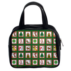 Christmas-paper-christmas-pattern Classic Handbag (Two Sides)