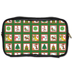 Christmas-paper-christmas-pattern Toiletries Bag (Two Sides)