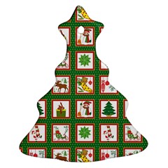 Christmas-paper-christmas-pattern Ornament (Christmas Tree) 