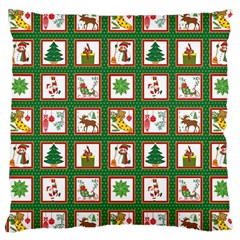 Christmas-paper-christmas-pattern Large Cushion Case (One Side)