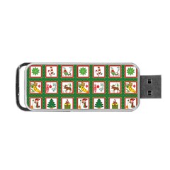 Christmas-paper-christmas-pattern Portable USB Flash (Two Sides)