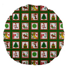 Christmas-paper-christmas-pattern Large 18  Premium Round Cushions