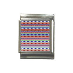 Christmas-color-stripes Pattern Italian Charm (13mm) by Amaryn4rt