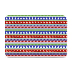 Christmas-color-stripes Pattern Plate Mats by Amaryn4rt