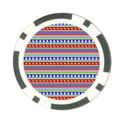 Christmas-color-stripes Pattern Poker Chip Card Guard (10 Pack) by Amaryn4rt