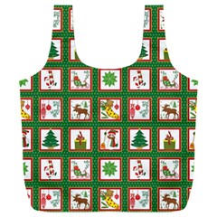 Christmas-paper-christmas-pattern Full Print Recycle Bag (XXXL)